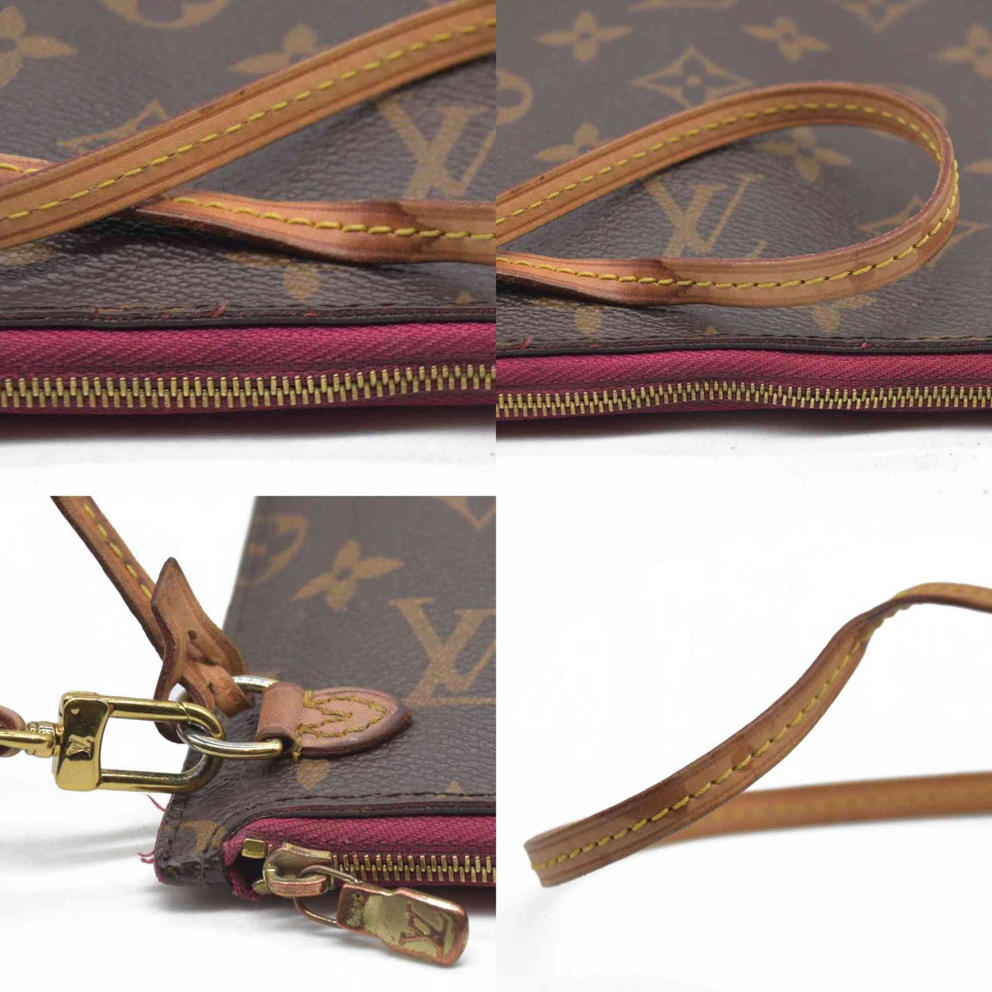 Louis Vuitton  Monogram Neverfull MM GM Pochette Pivoine