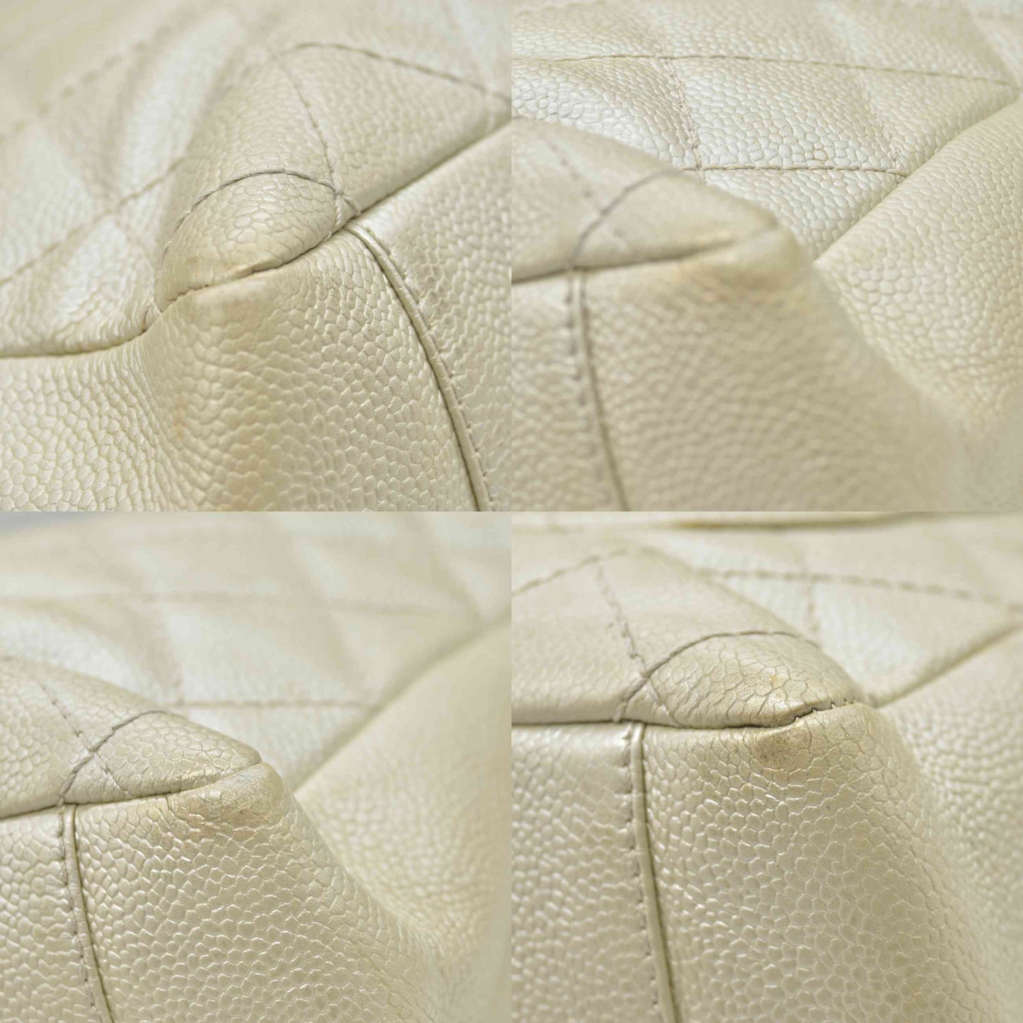 $2900 2006 Chanel Caviar Grand Shopping Tote GST Light Gold