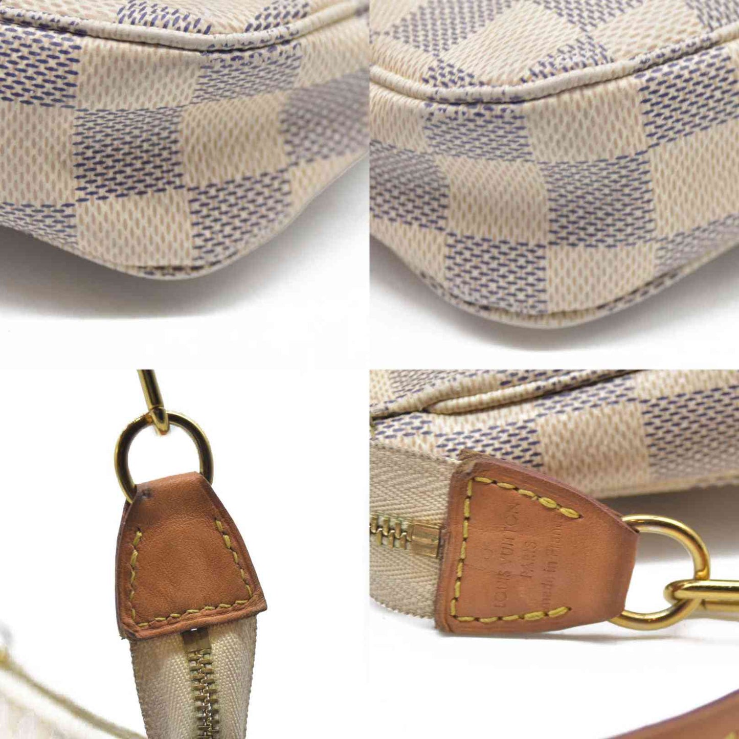 $1650 Louis Vuitton  Damier Azur Pochette Accessories NM MB5230