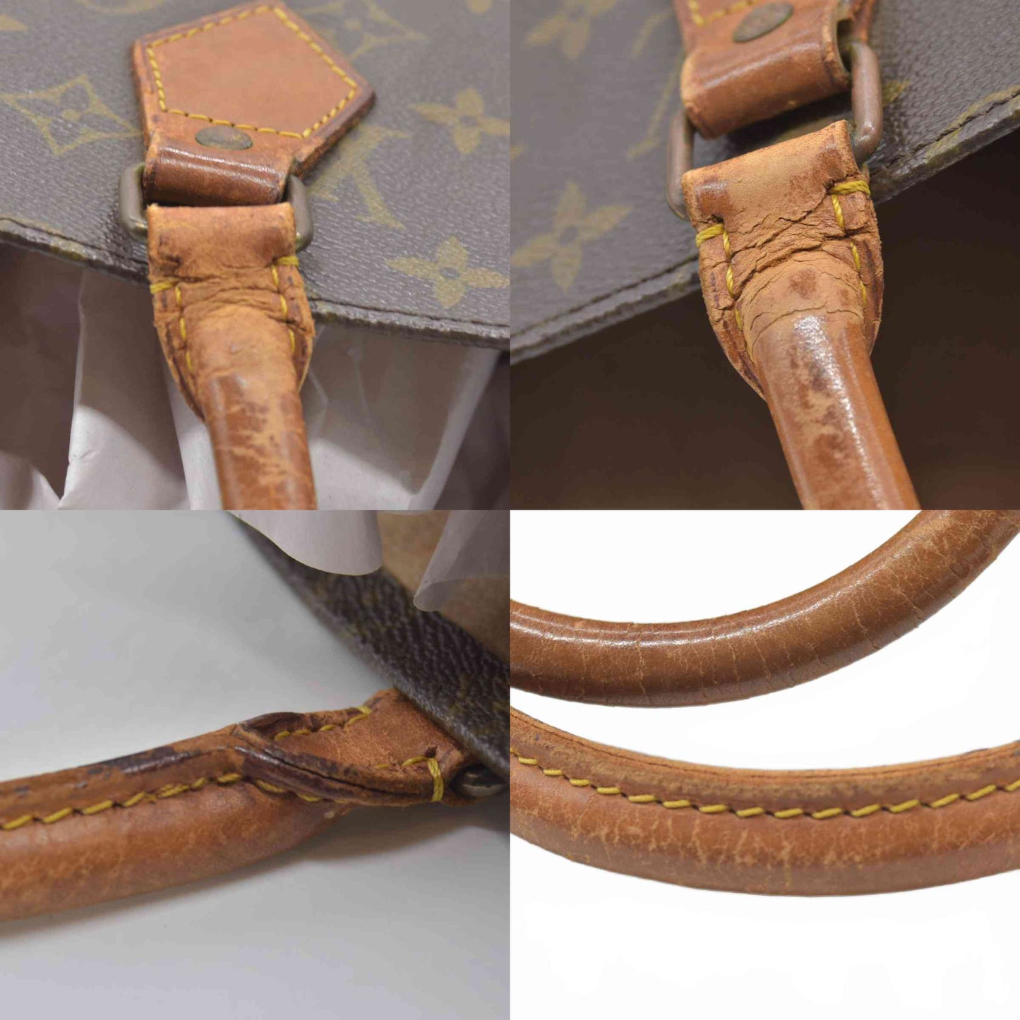 $1340 Louis Vuitton LV Hand Bag Sac Plat Brown Monogram