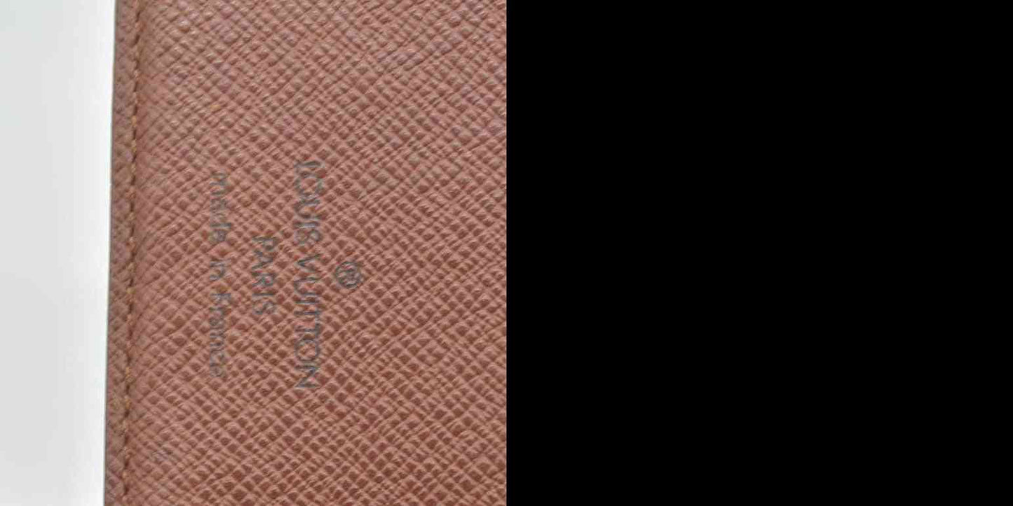 $750 Louis Vuitton Monogram Porte Papier Zippe Bifold Wallet Brown SP0030