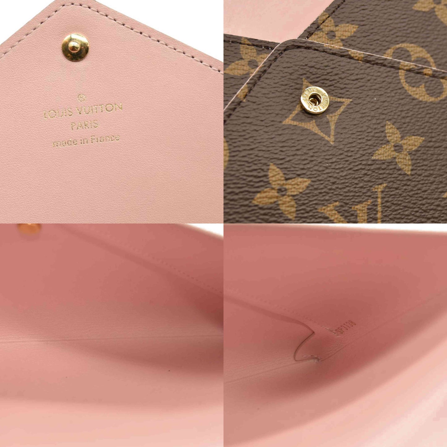 LOUIS VUITTON  Monogram Kirigami Pochette USED RFID Rose Ballerine Large