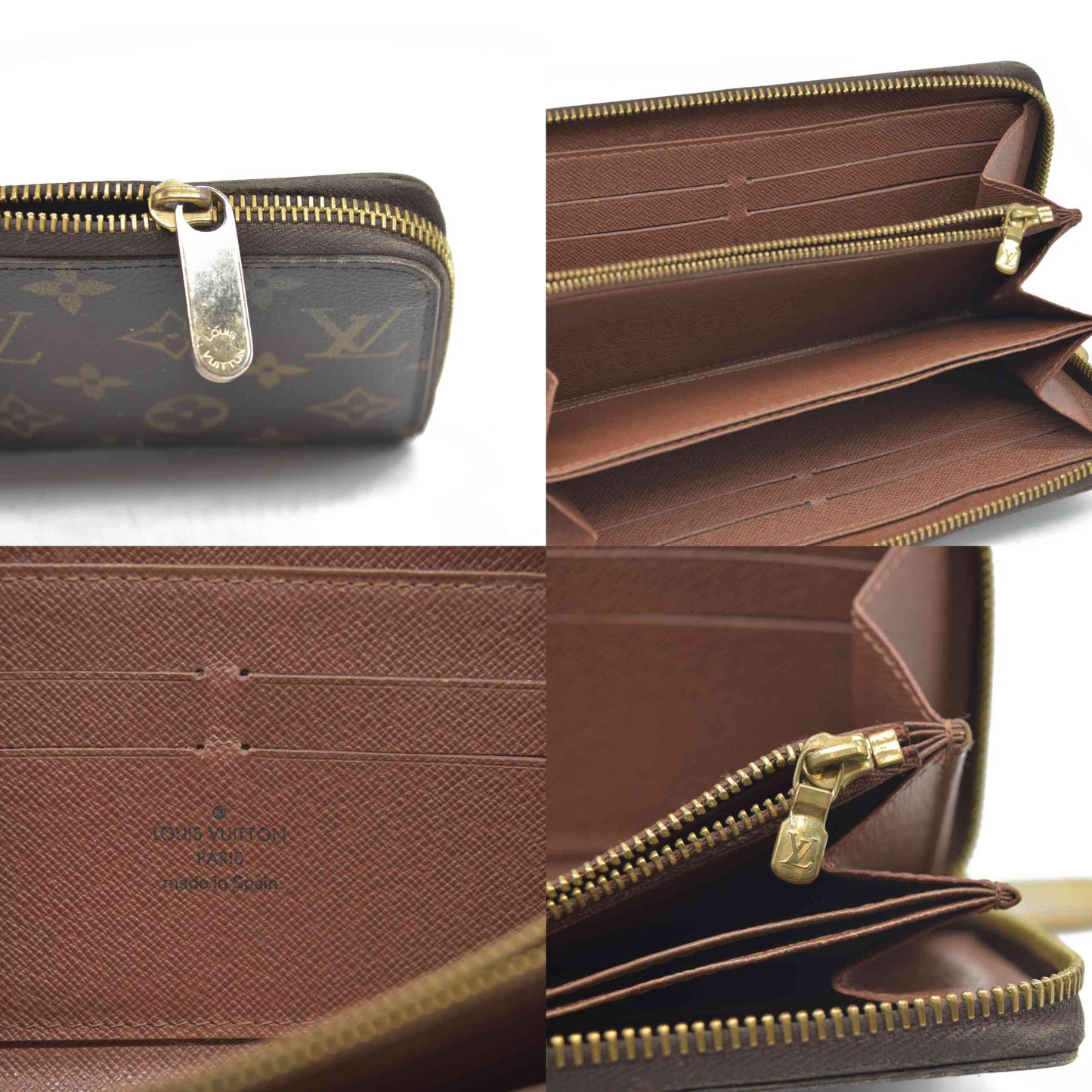 $915 Louis Vuitton 2008 LV Monogram Zippy Wallet CA5028
