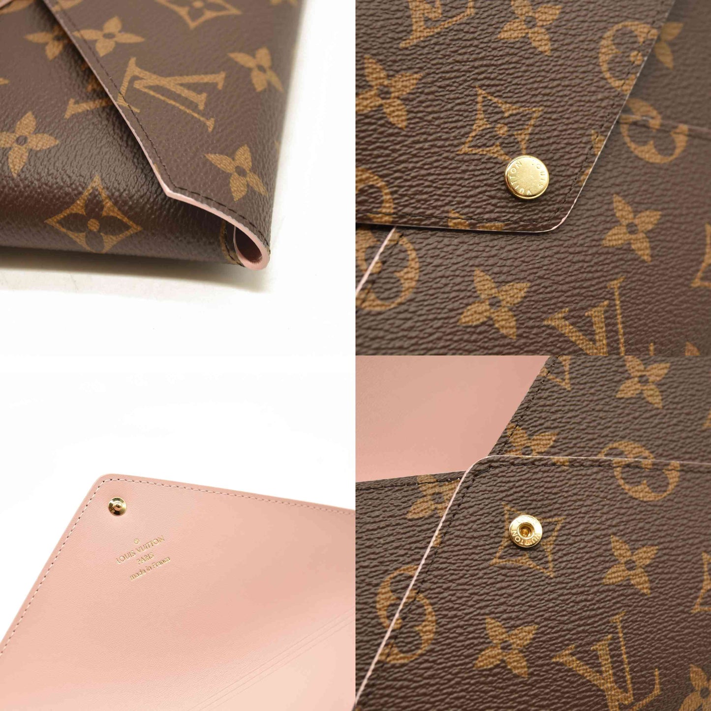 NEW LOUIS VUITTON Monogram Large Kirigami Pochette Insert Rose Ballerine