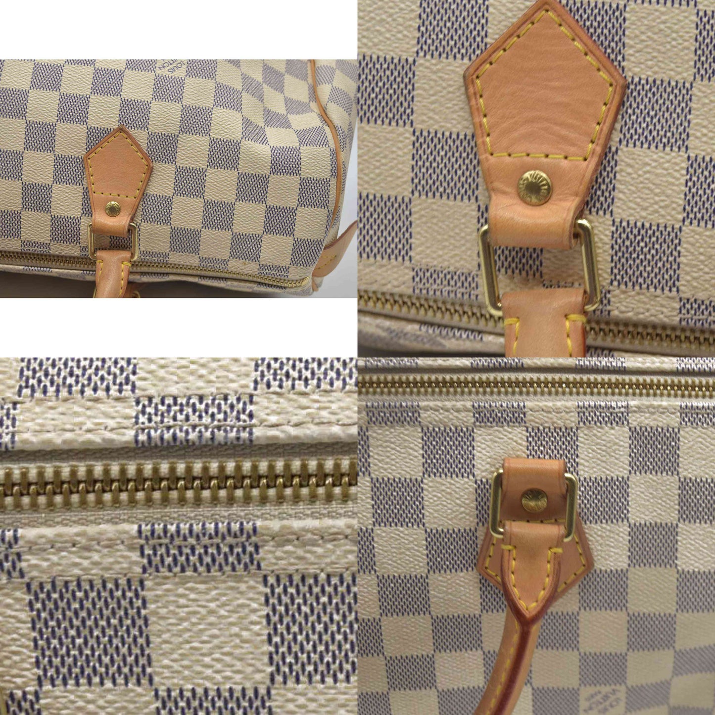 AUCTION $1550 Louis Vuitton Damier Azur Speedy 30 DU3028