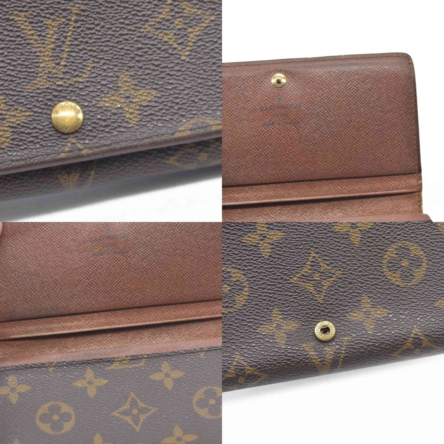 $560 Louis Vuitton  Monogram Porte-Monnaie Tresor Wallet