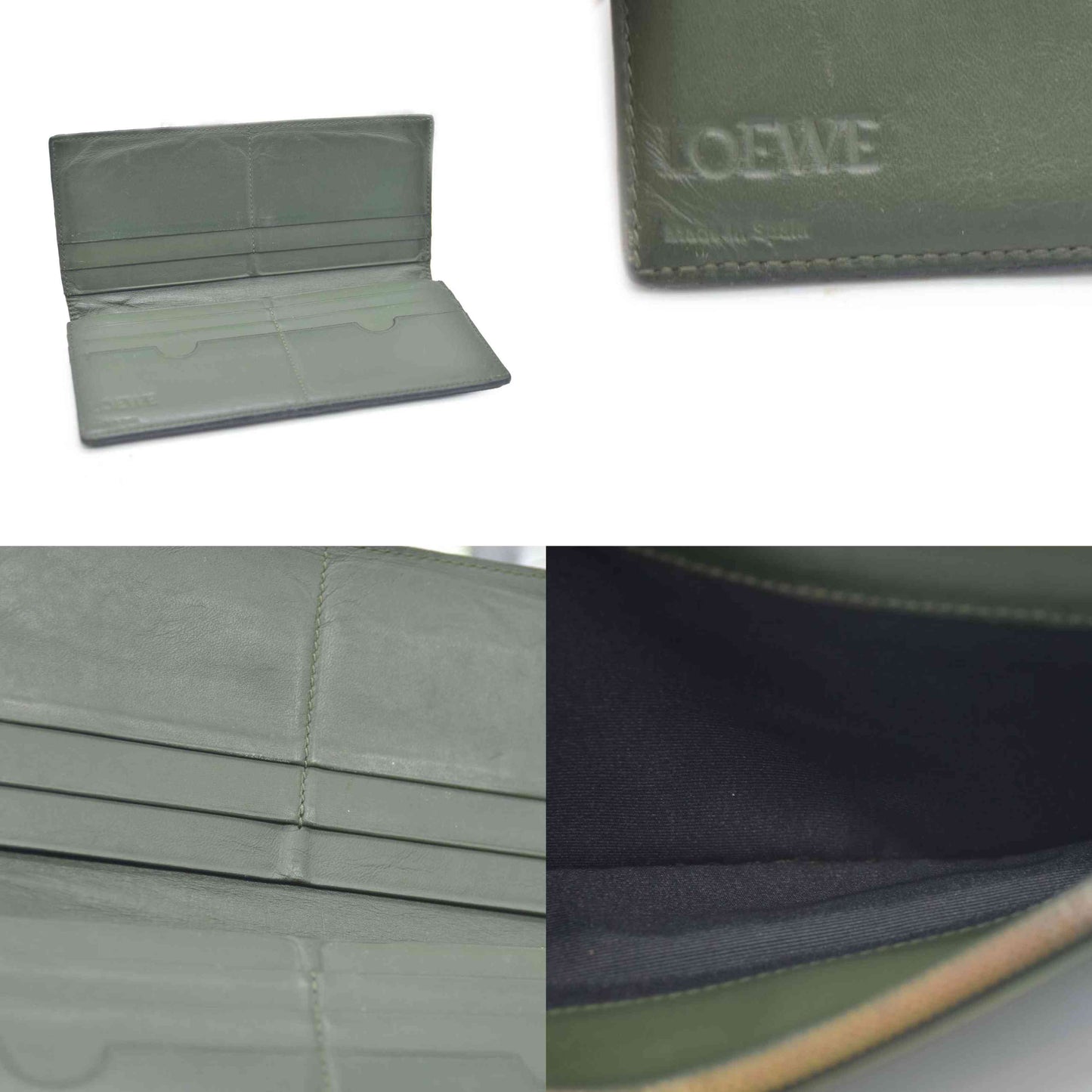 LOEWE Anagram Leather Long Bifold Wallet Black