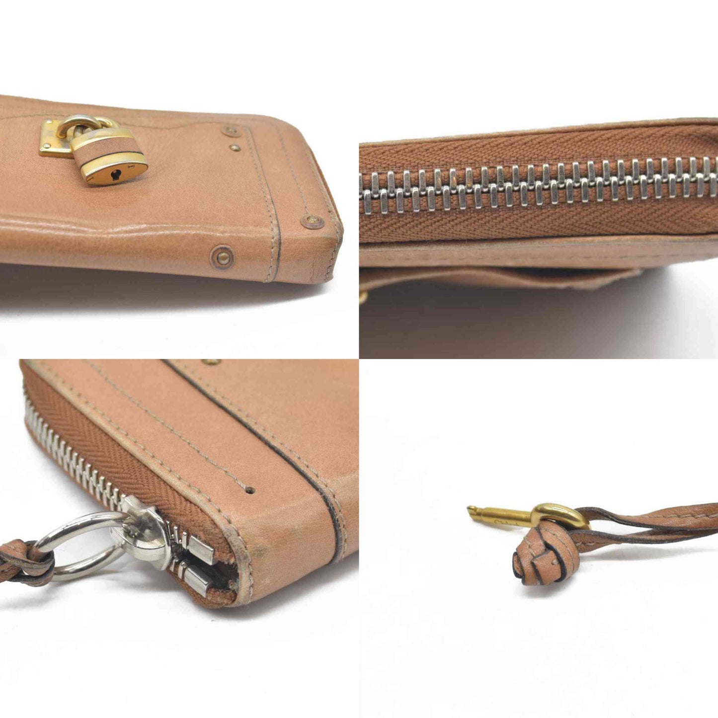 Chloe Paddington Beige Leather Long Wallet