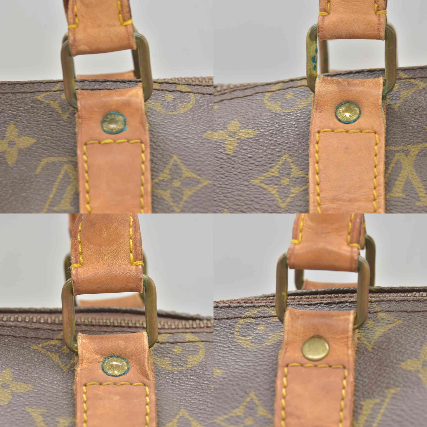 $1420 1988 Louis Vuitton LV Boston Bag Keepall 45 Brown Monogram SA822