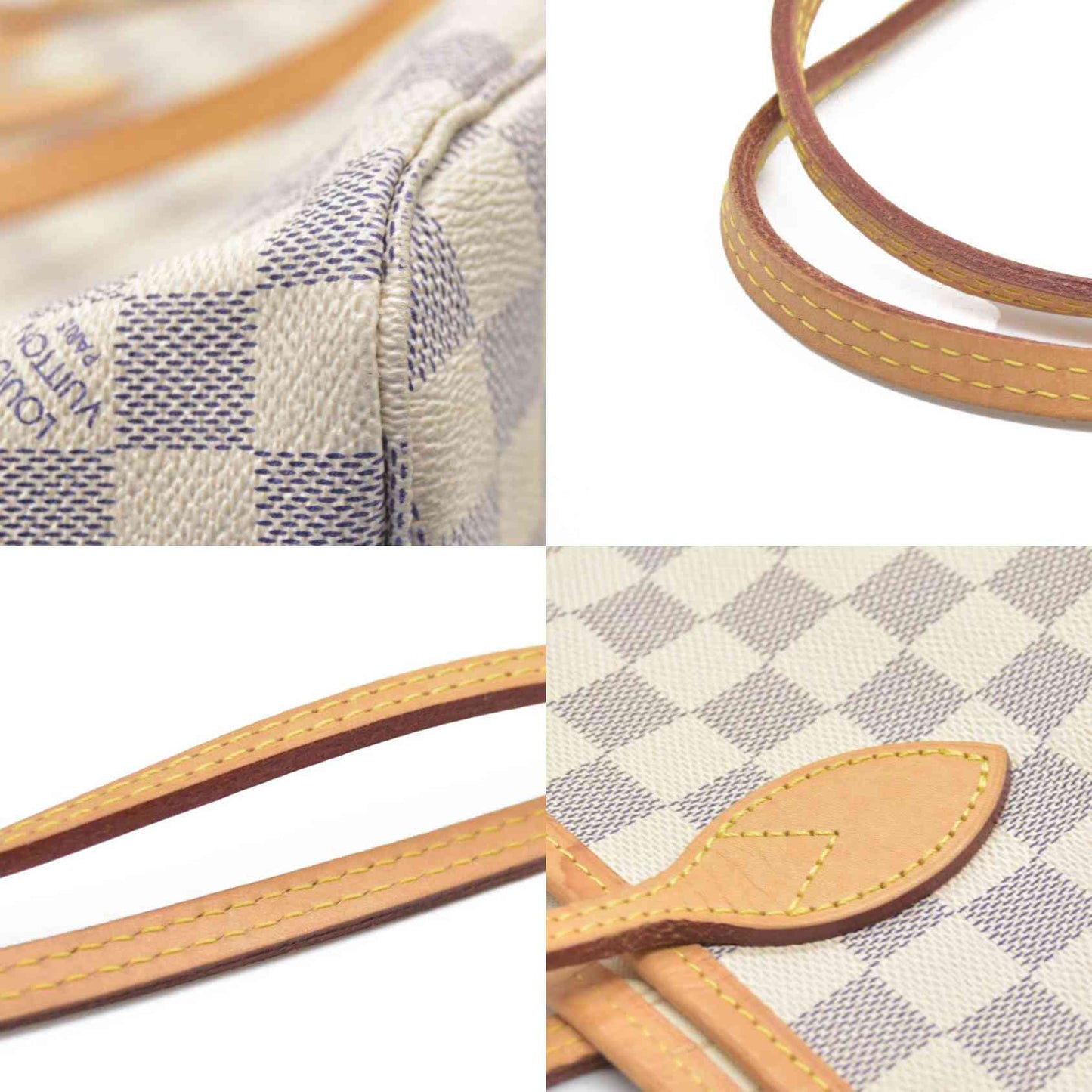 $2170 Louis Vuitton Damier Azur Neverfull MM SD3147