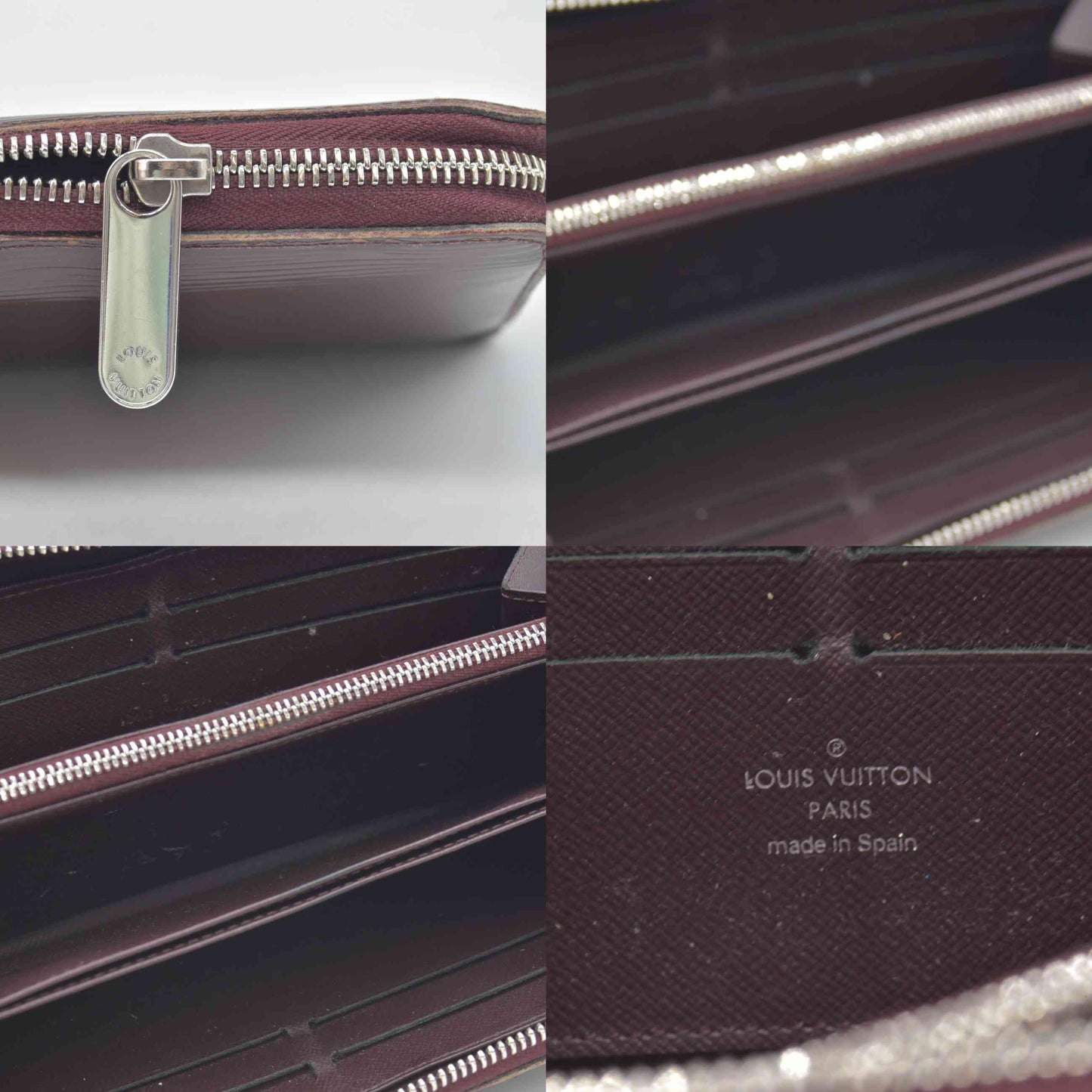 $970 2012 Louis Vuitton Epi Electric Zippy Zip Around Long Wallet Purple CA0112