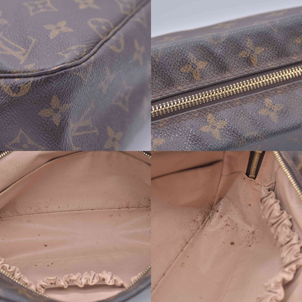 $600 1987 Louis Vuitton Cosmetic Pouch Trousse Toilette 28 873TH