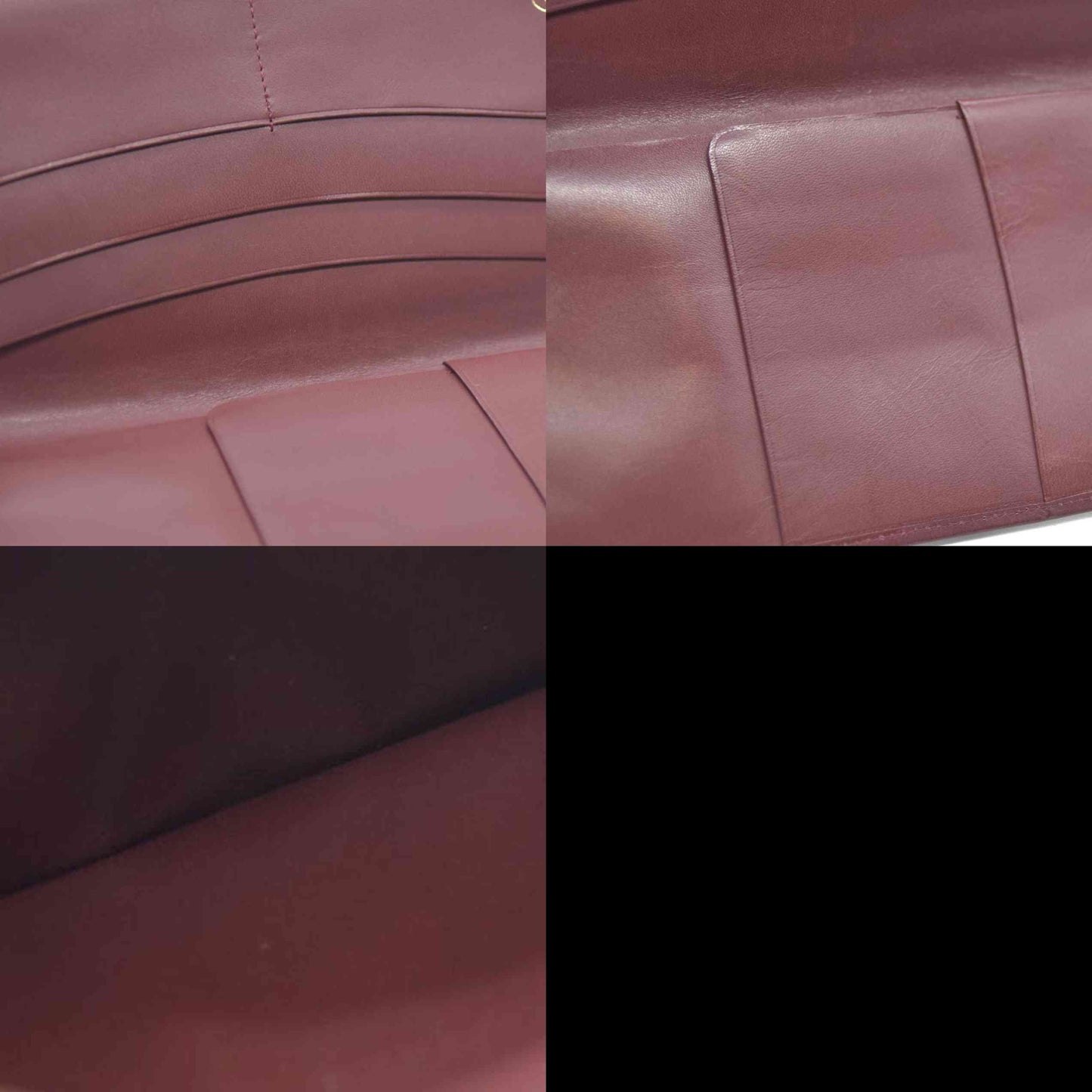 Must de Cartier Leather Bifold Long Wallet Bordeaux