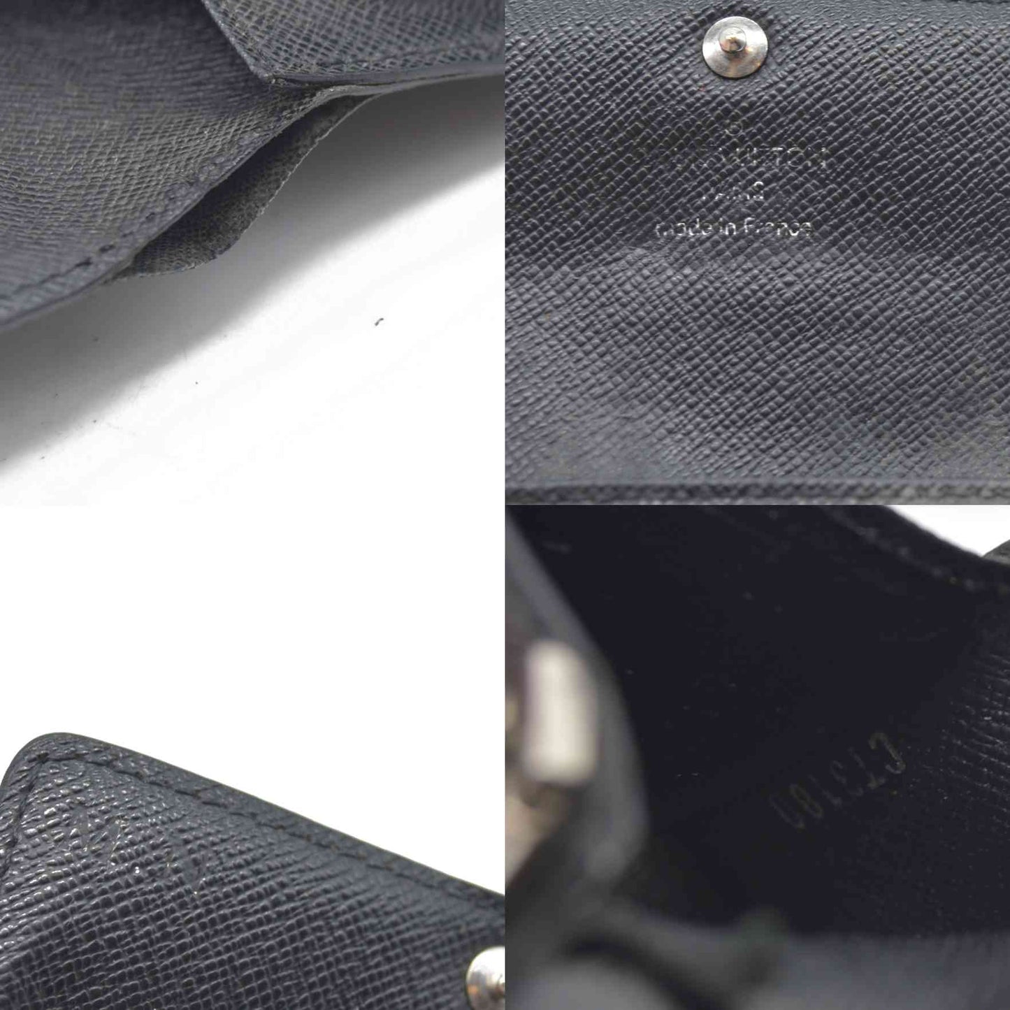 WELL WORN $345 Louis Vuitton Damier Graphite Multicles 6 Ring Key Case Black CT3180 2010