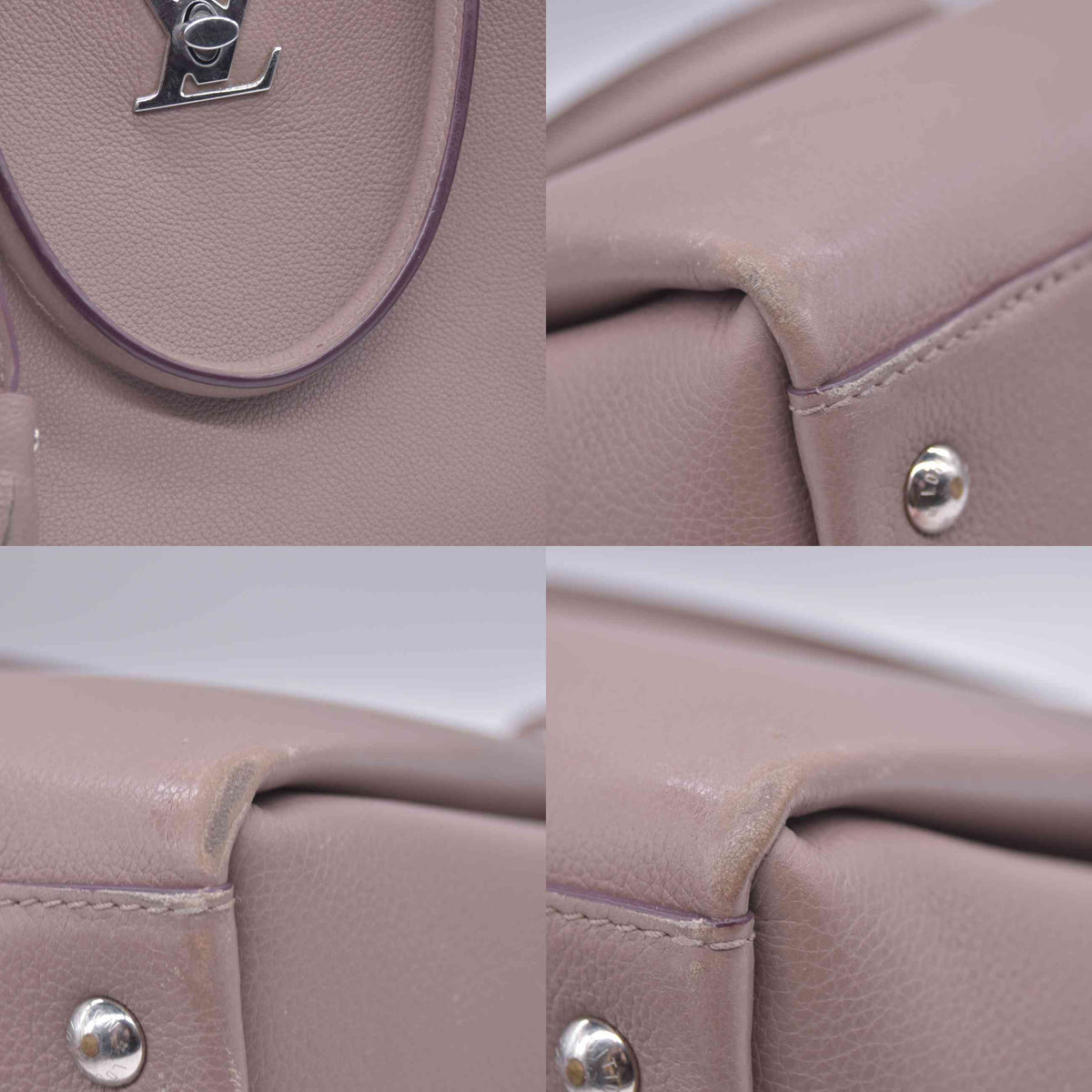 $3100 2017 Louis Vuitton Calfskin Lockmeto Beige 10021133 AR4167