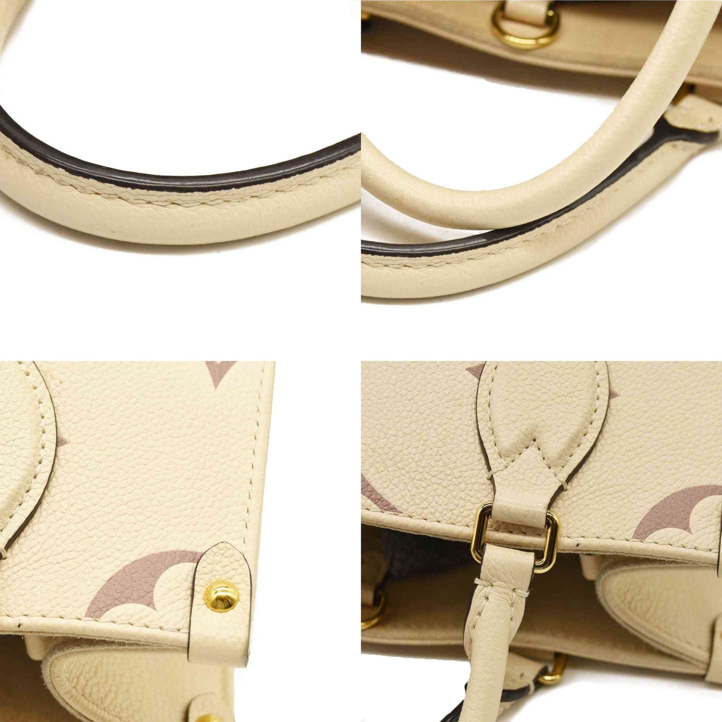 Louis Vuitton  Empreinte Monogram Giant Onthego PM Creme Bois De Rose RFID