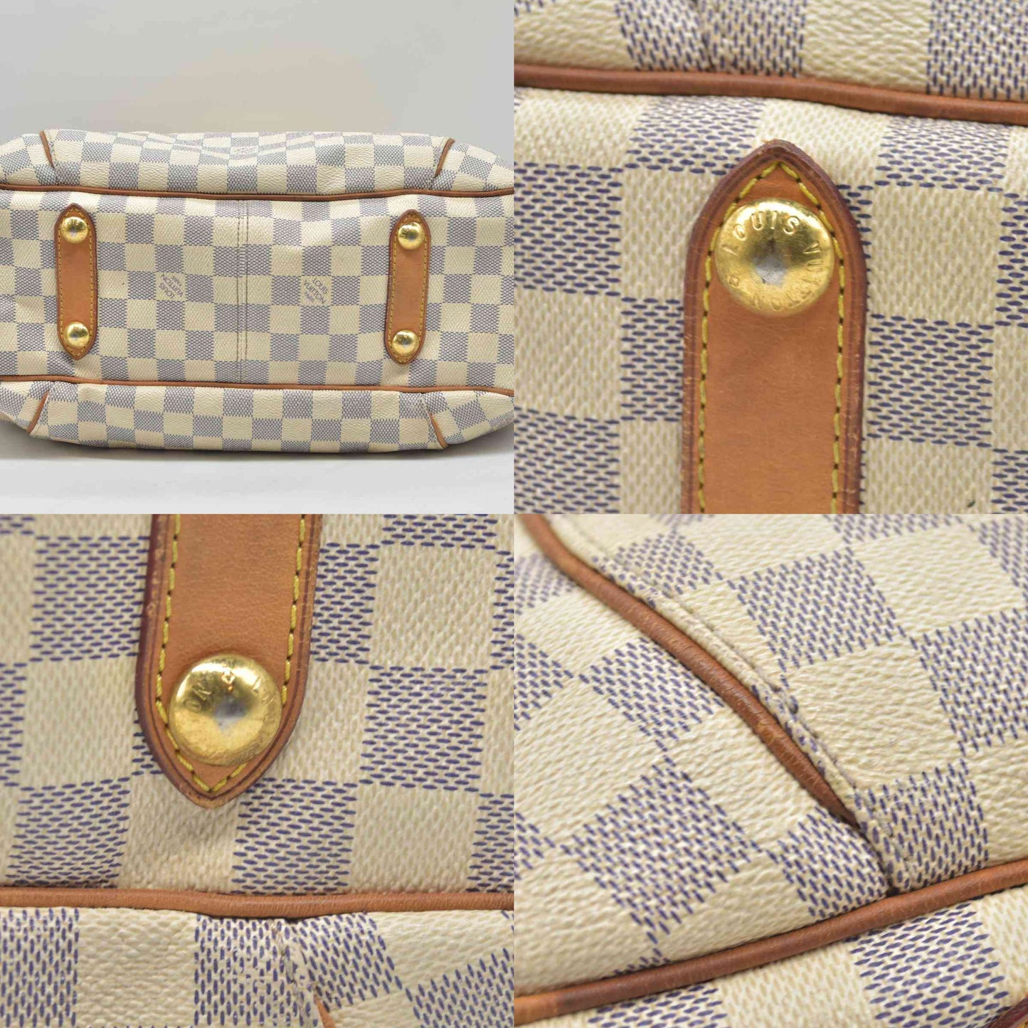 $1800 2009 Louis Vuitton Galliera PM Damier Azur FL1079