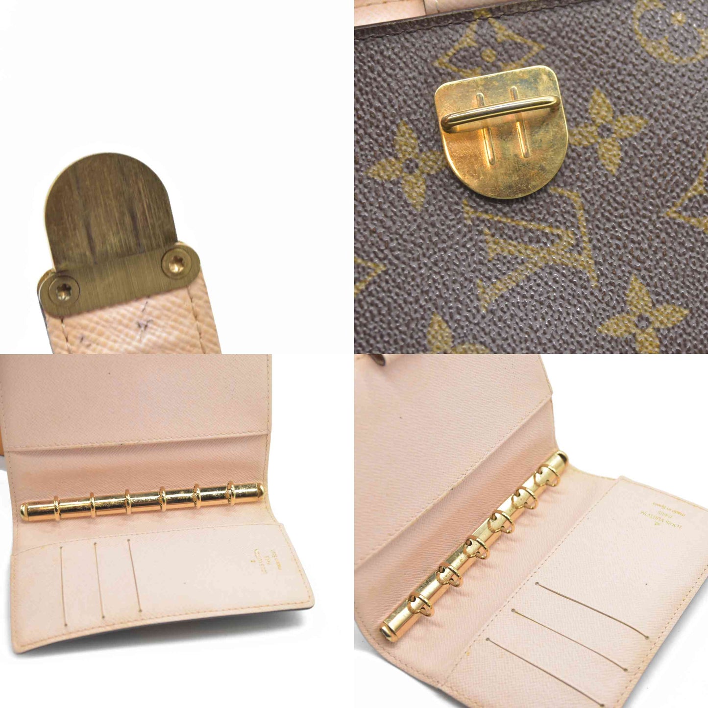 $505 Louis Vuitton Monogram Koala Small Ring Agenda Cover Rose Ballerine CA0075 2005 CONSIGNMENT