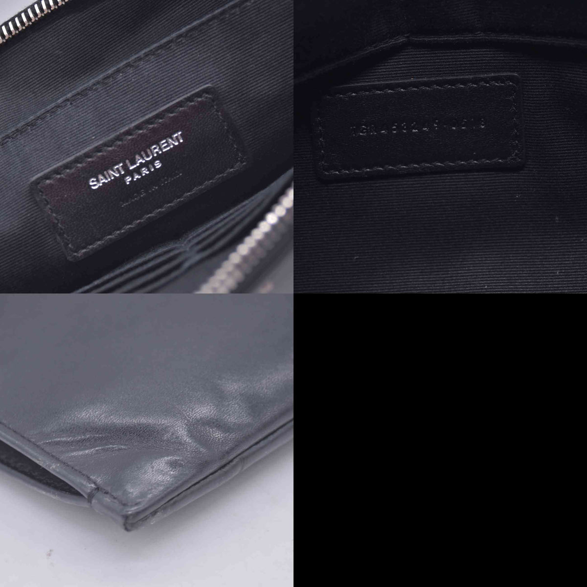 $1000 2018 Saint Laurent Monogram Clutch Leather Portfolio 10020867