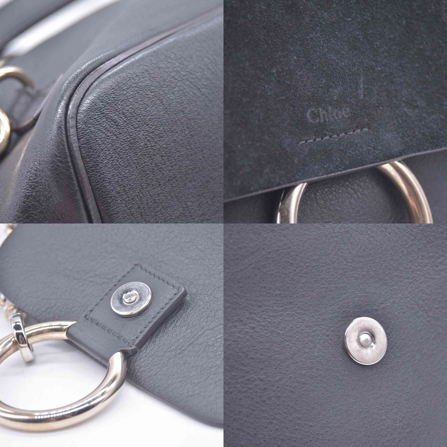 $1990 Chloe Suede Calfskin Medium Faye Backpack Black CONSIGNMENT