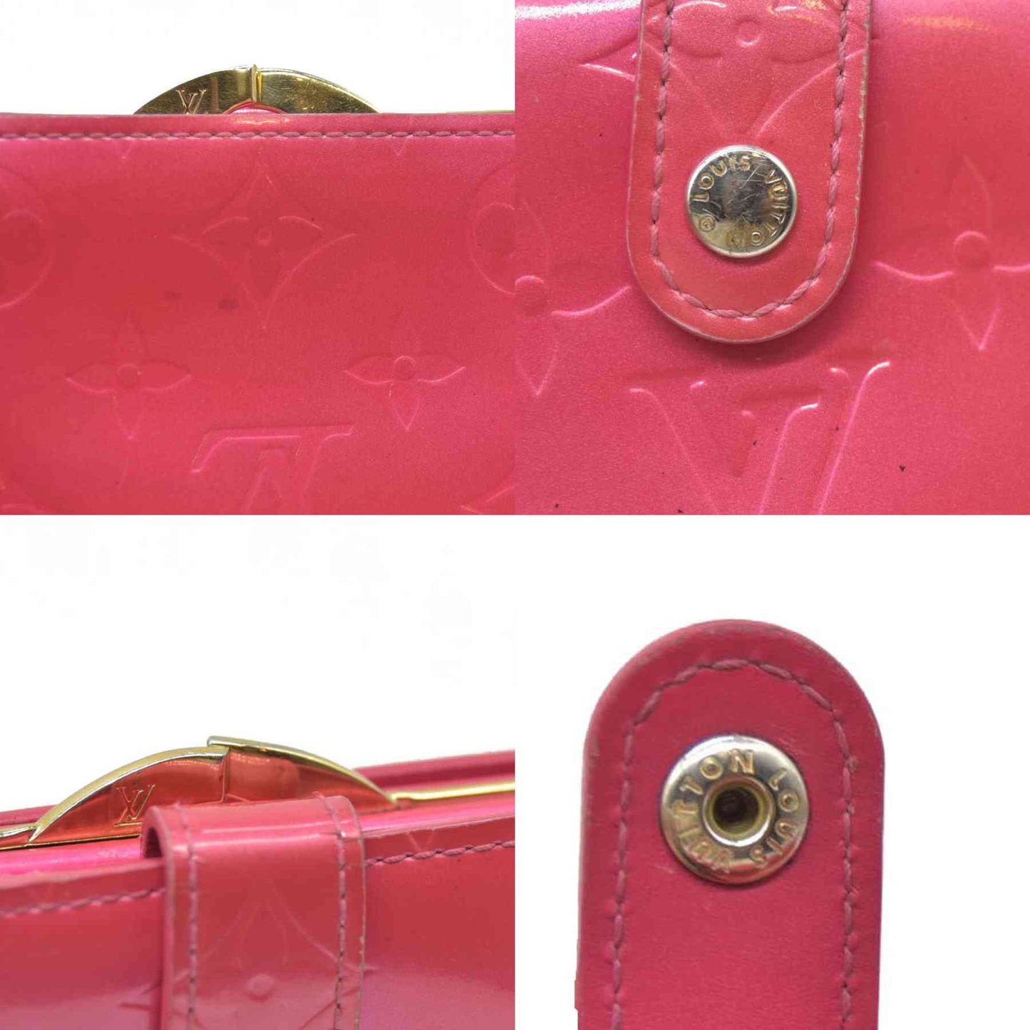 AUCTION $935 Louis Vuitton LV Monogram Vernis Patent Leather French Purse