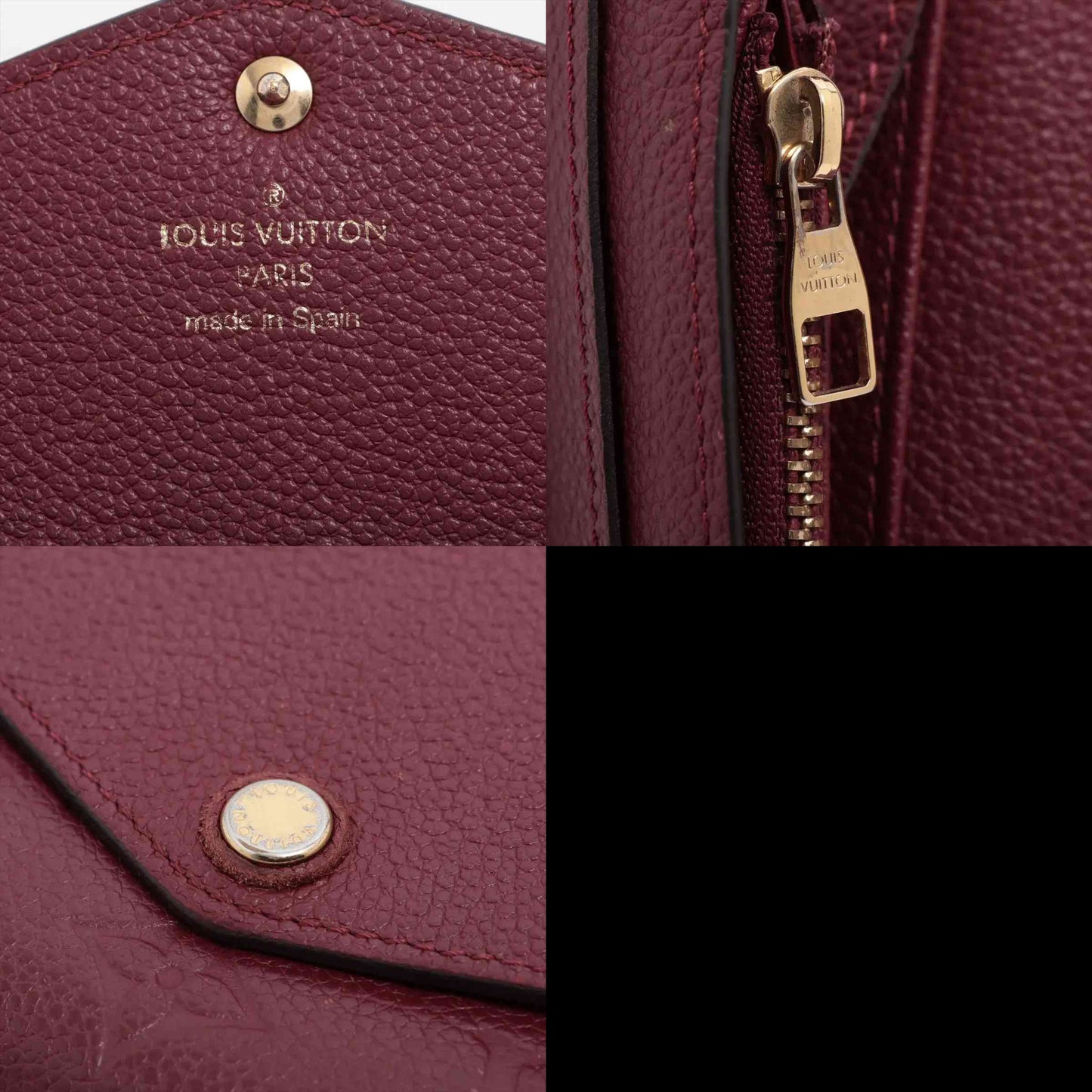 $1030 Louis Vuitton Empreinte Sarah Wallet NM Raisin Long Wallet