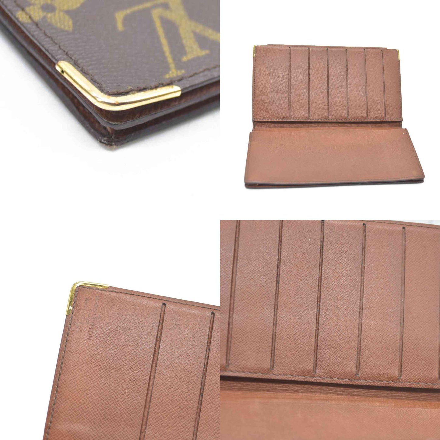 Louis Vuitton Monogram Long Bifold Wallet Brown 874CT