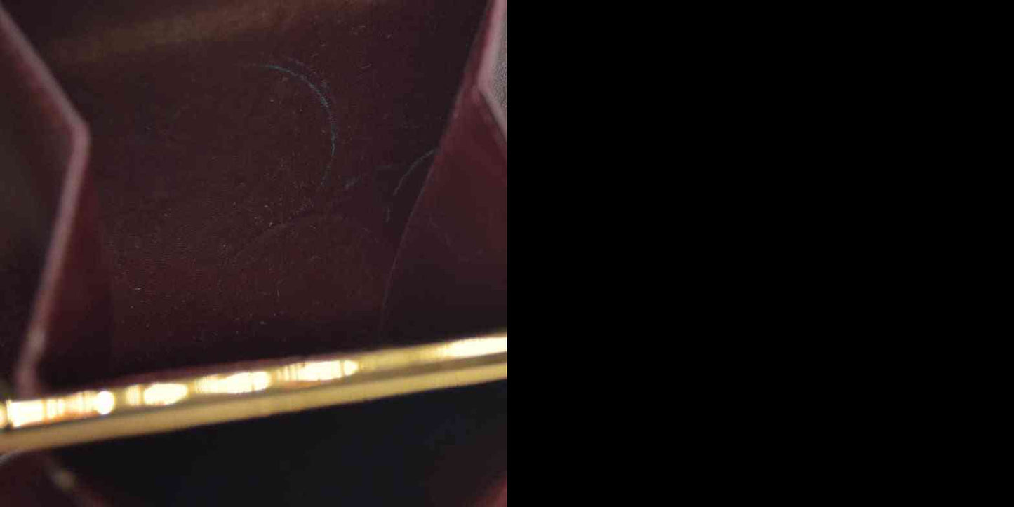 AUCTION $620 Must de Cartier Leather Coin Purse Wallet Bordeaux