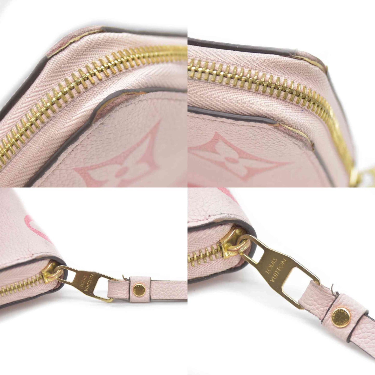 LOUIS VUITTON Empreinte Monogram Giant By The Pool Zippy Wallet Bouton De Rose RFID