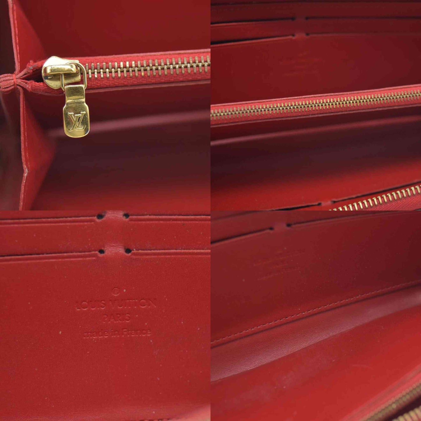 Louis Vuitton Monogram Verni Portefeiulle Clemence Zip Long Wallet MI2165