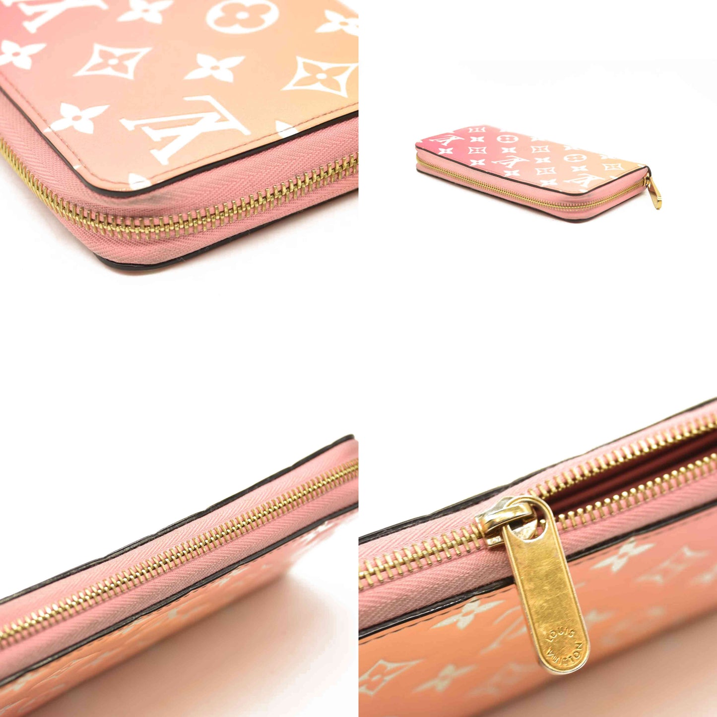 Louis Vuitton Long Wallet Vernis Zippy Sunrise Pink