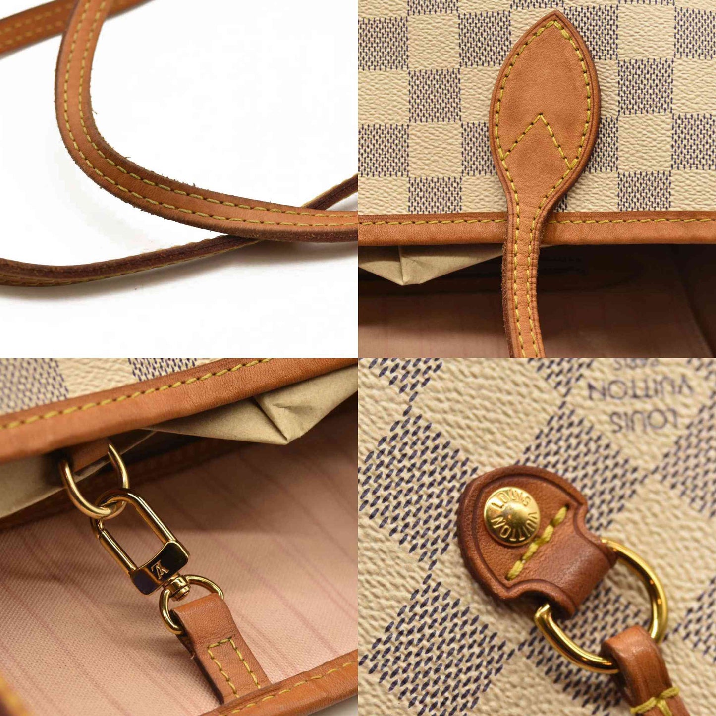 Louis Vuitton  Damier Azur Neo Neverfull MM Rose Ballerine