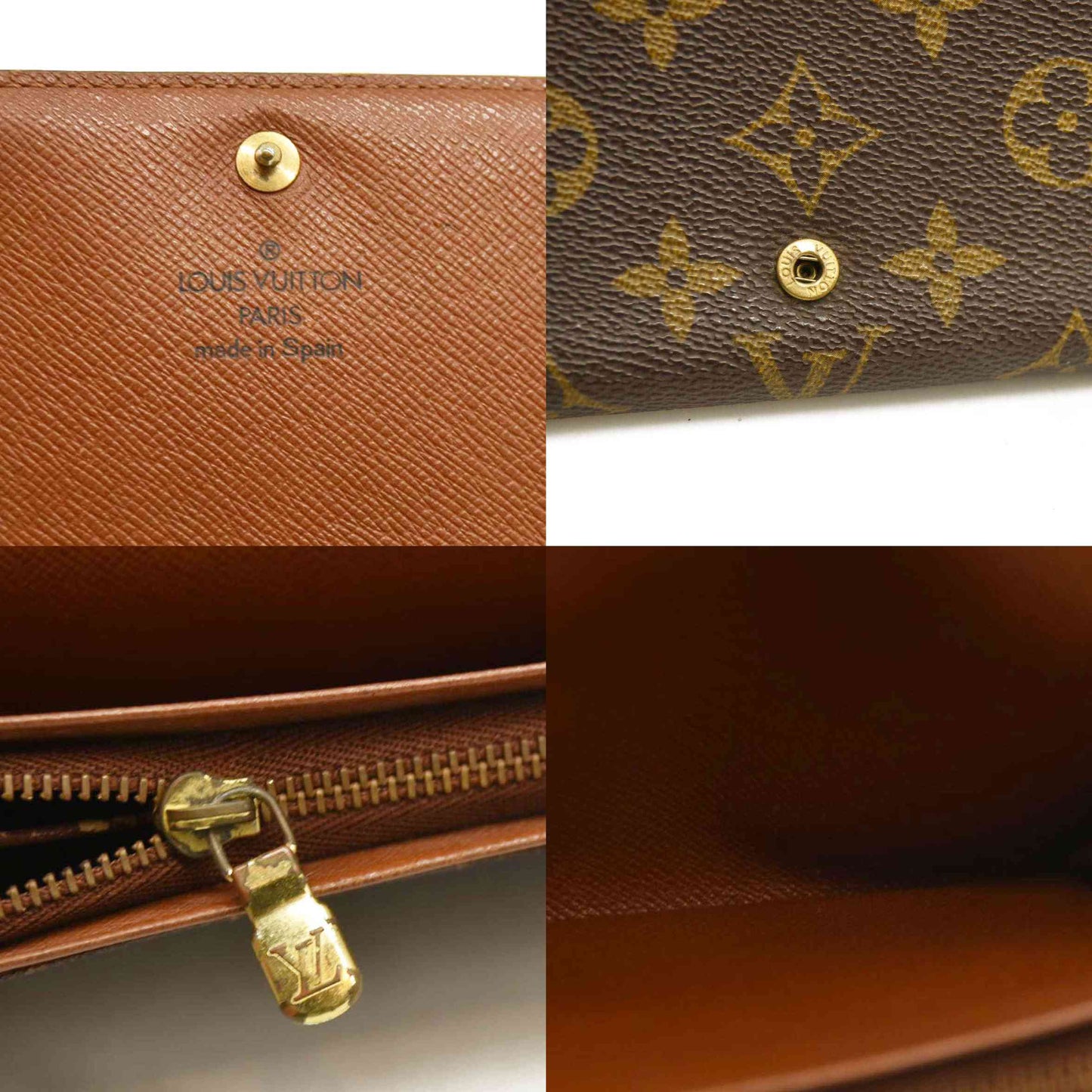 Louis Vuitton  Monogram Porte-Monnaie Billets Tresor Wallet CA0958