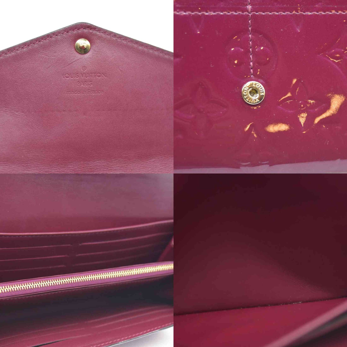 Louis Vuitton  Vernis Sarah Wallet NM Griotte