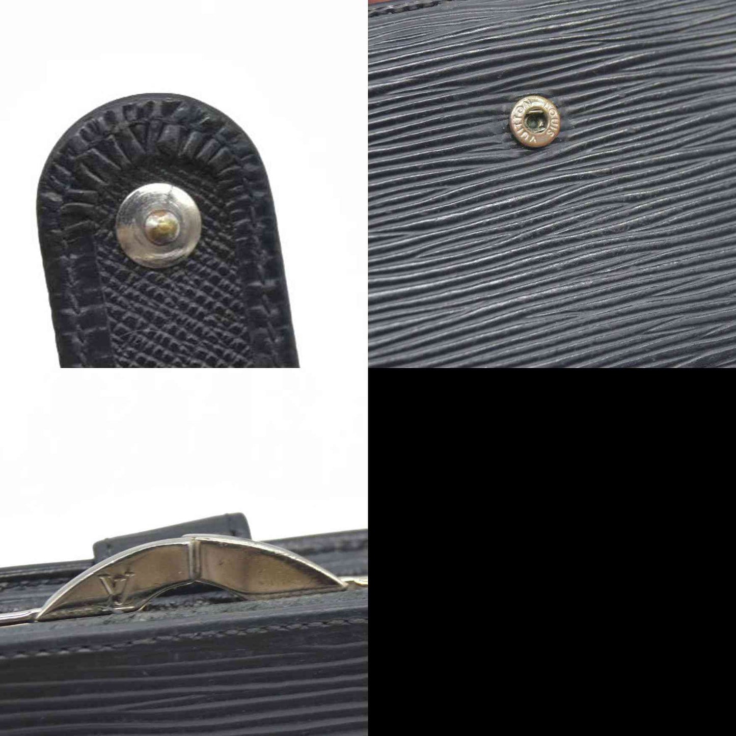 $775 Louis Vuitton  Epi French Purse Wallet Black