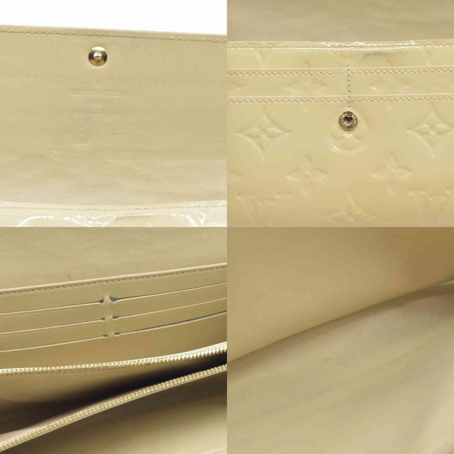 $840 Louis Vuitton Monogram Vernis Porte Feuille Sarah Long Bifold Wallet TN4180