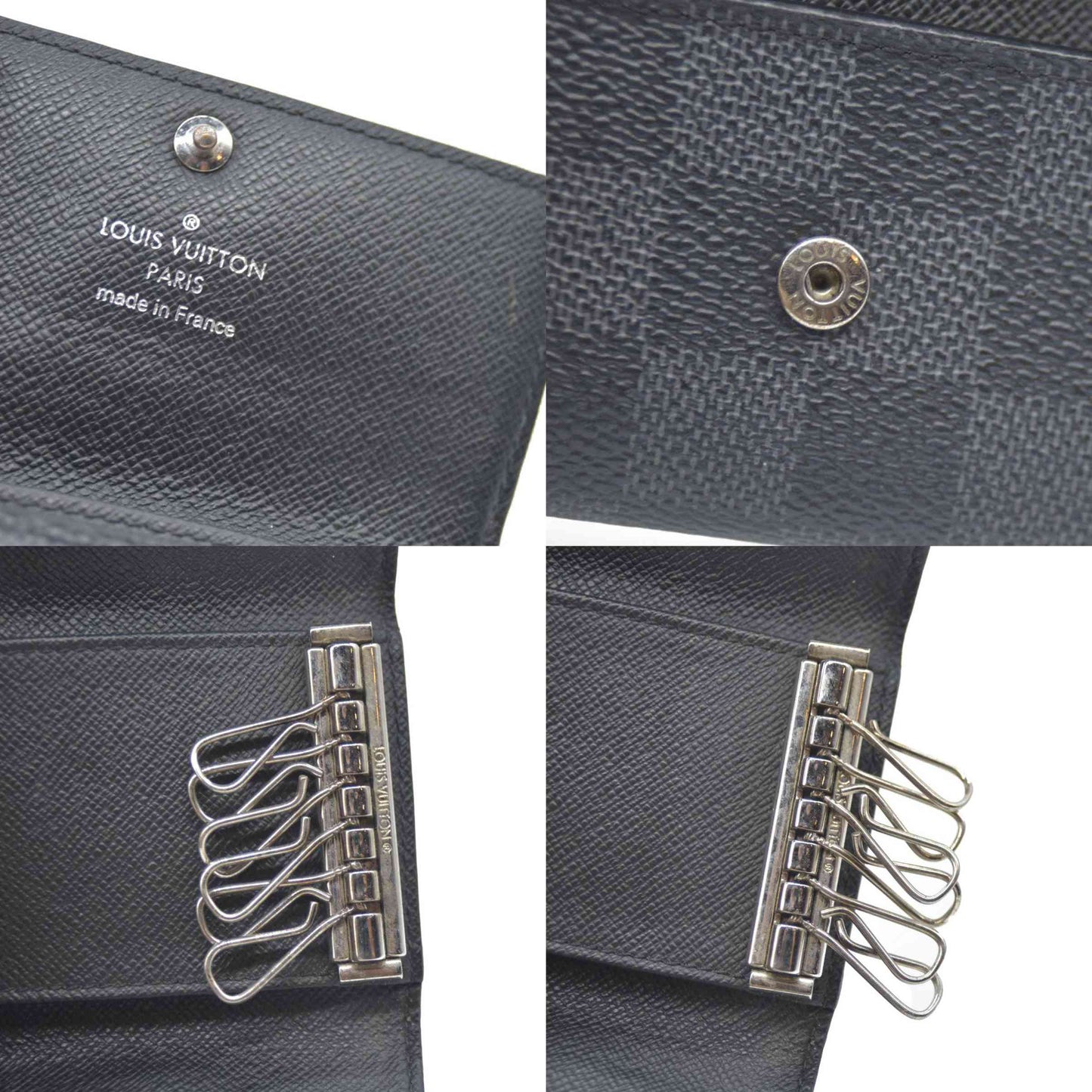 Louis Vuitton Damier Graphite Multicles 6 Ring Key Case Black/2BG3615