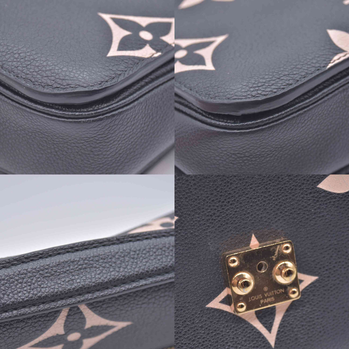 $3300 Louis Vuitton BiColor Pochette Metis Black Cream RFID