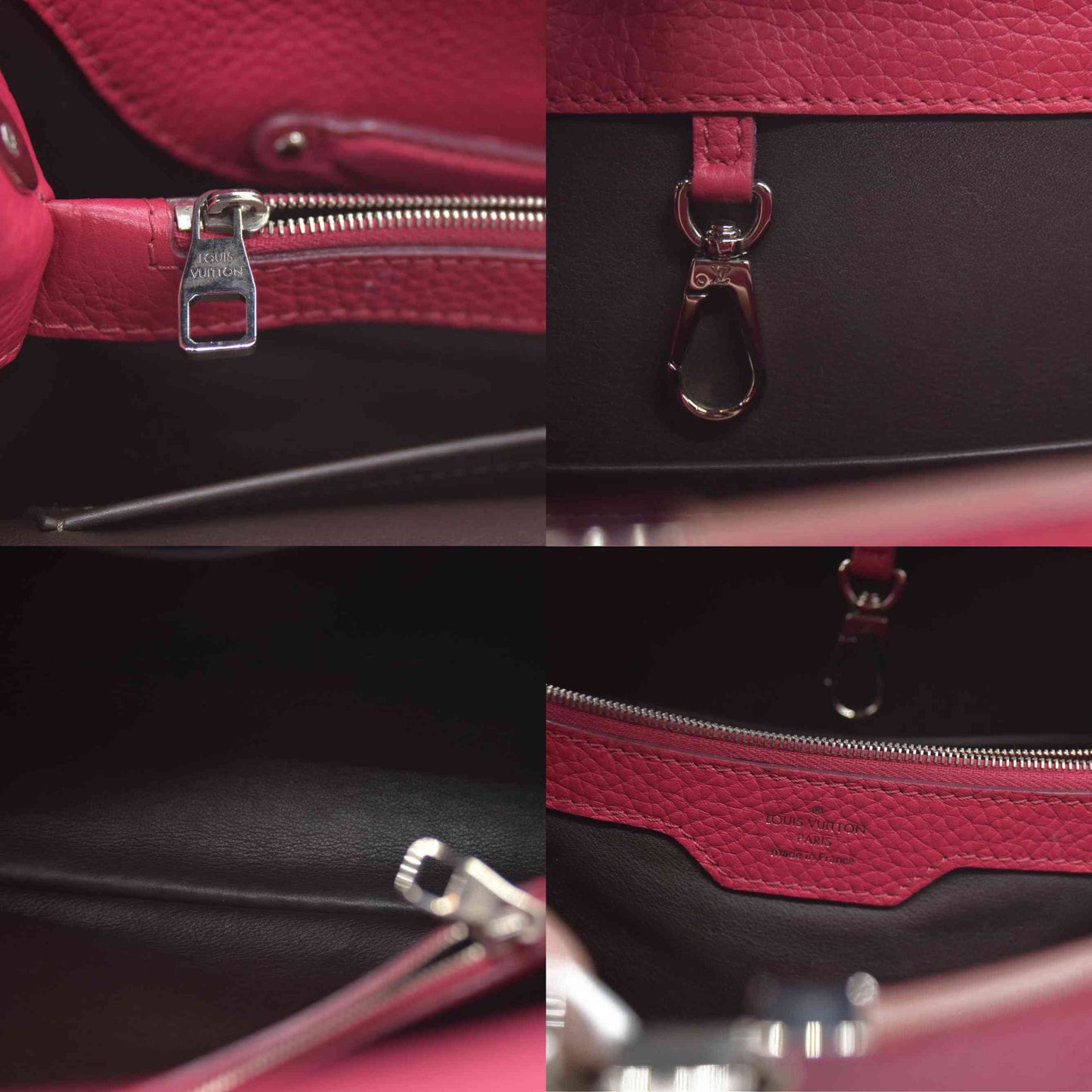 Louis Vuitton  Taurillon Capucines MM Fuchsia