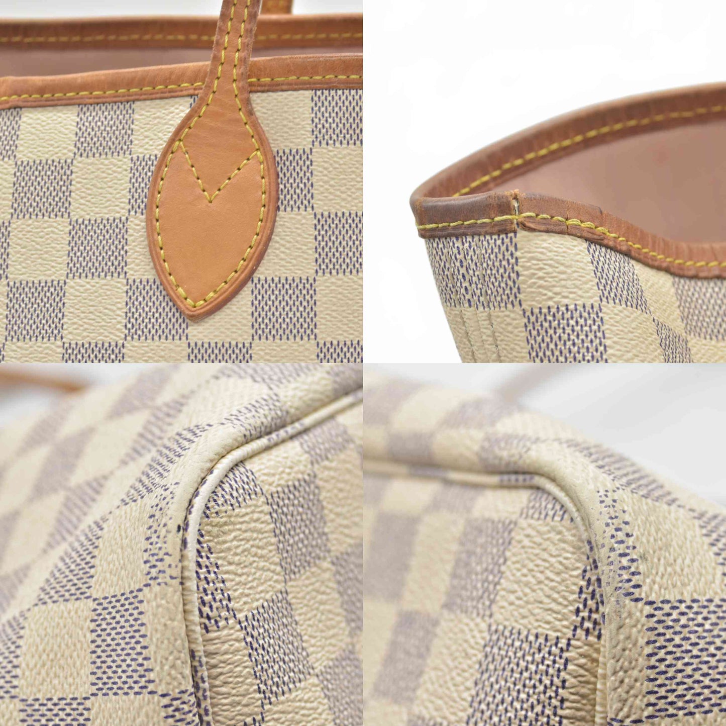 $2240 Louis Vuitton FL2156 2016 Damier Azur Rose Ballerine Neverfull GM