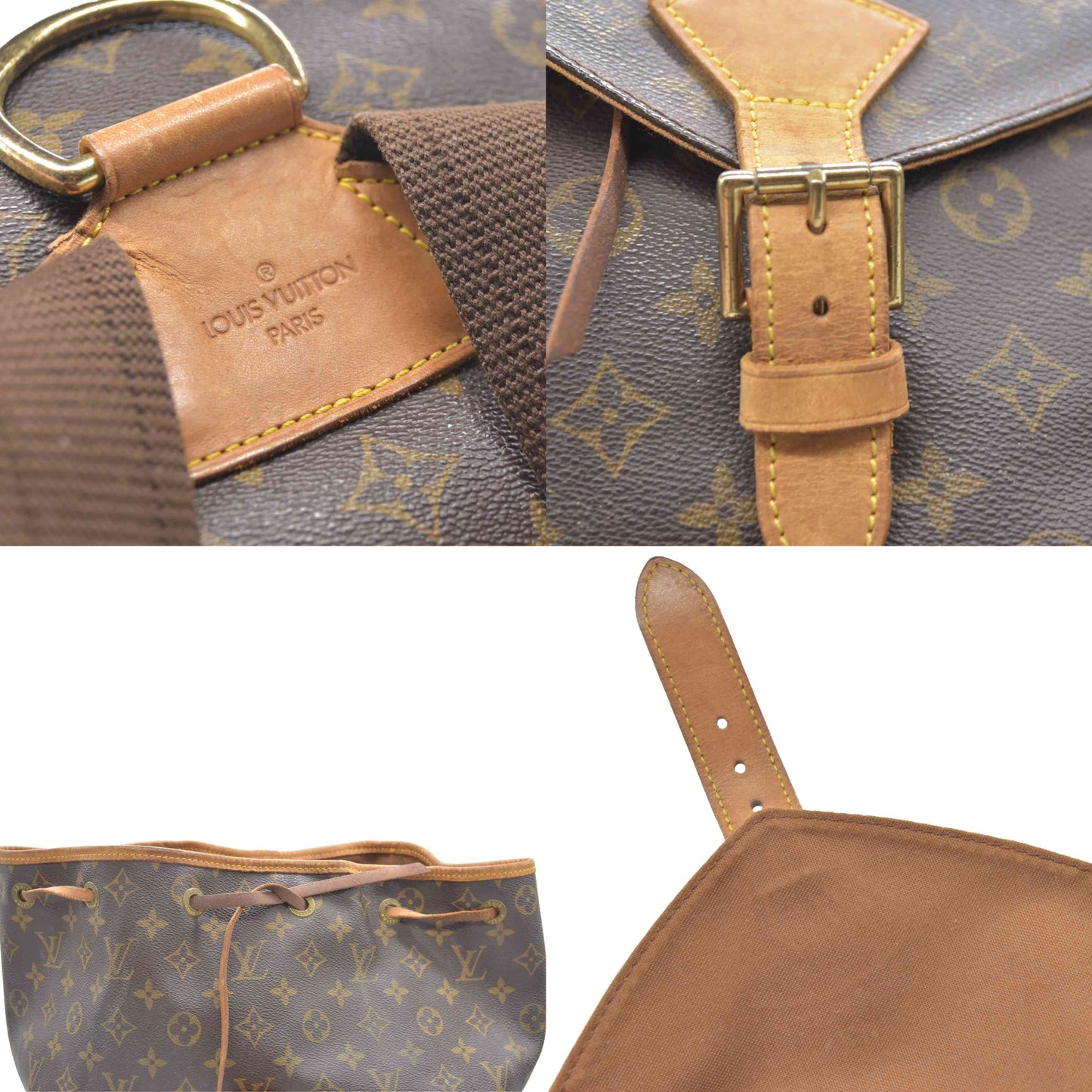 $3100 Louis Vuitton Monogram Montsouris GM Backpack MI0040