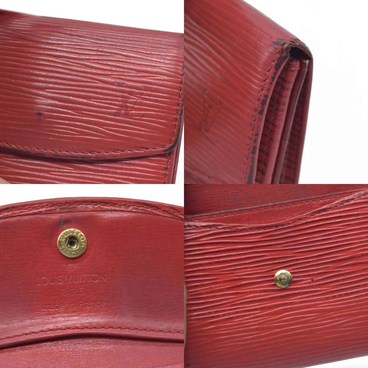 $345 Louis Vuitton Red Epi Coin Pouch