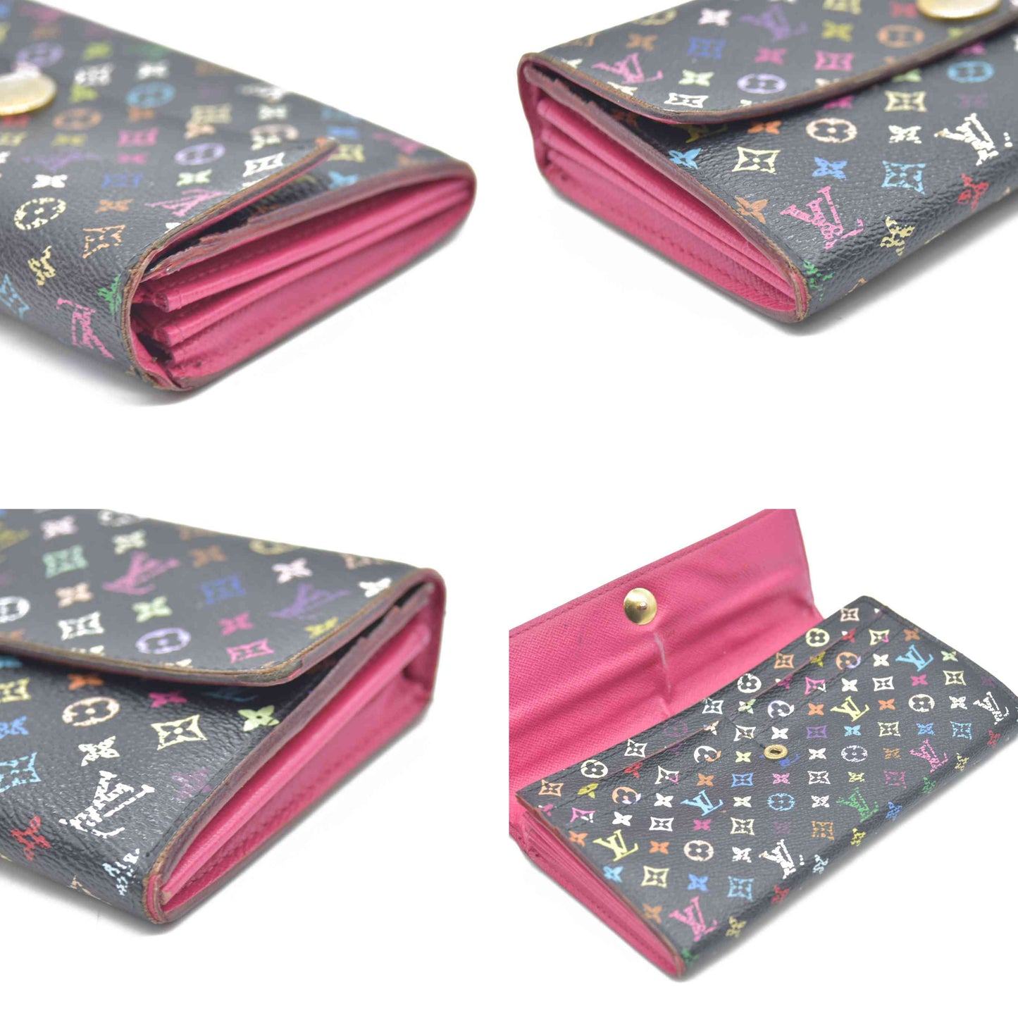 Louis Vuitton Monogram Multicolor Portefeiulle Sarah Long Bifold Wallet CA2160