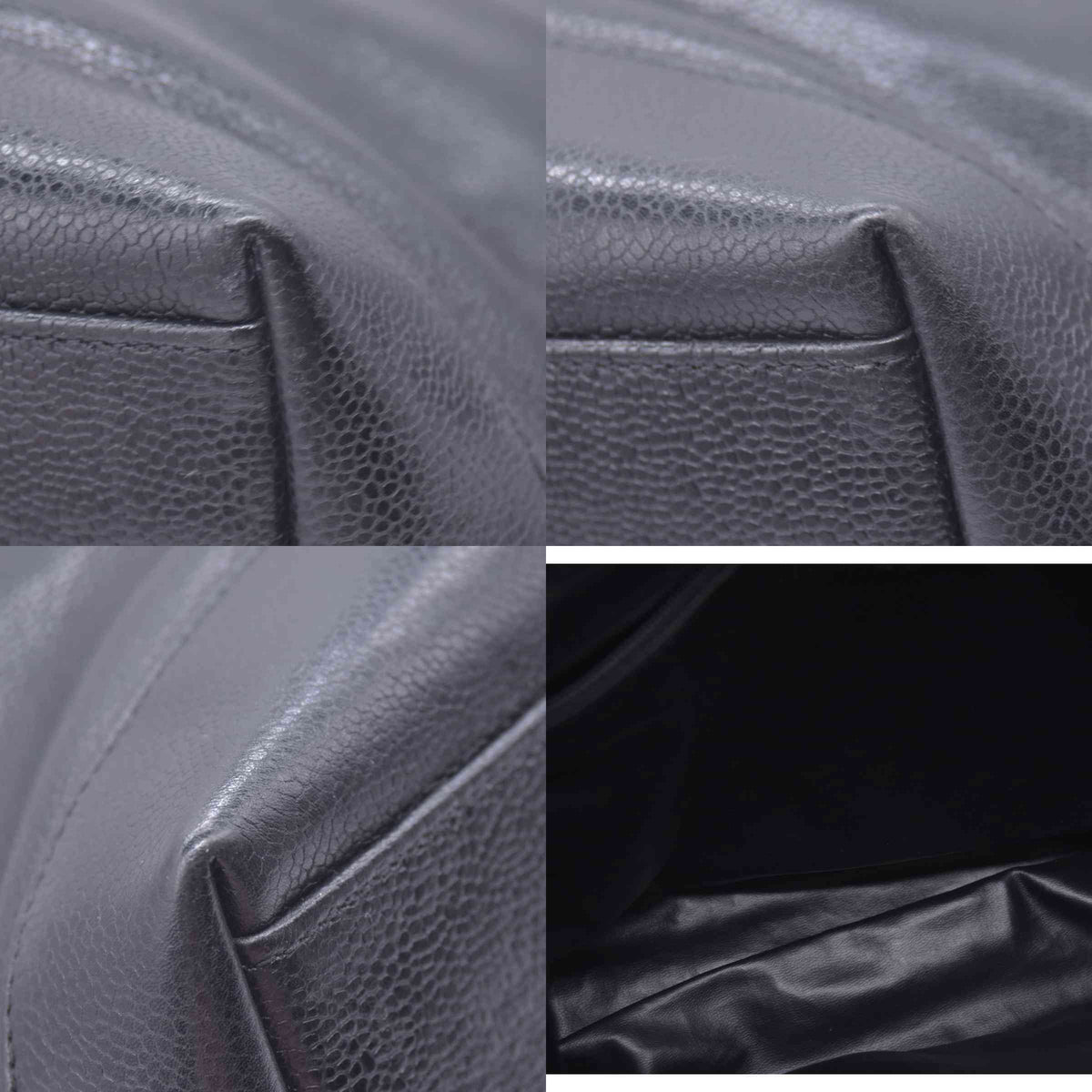 $2800 CHANEL Black Caviar Leather Embossed CC Medallion Tote CONSIGNMENT 10021432