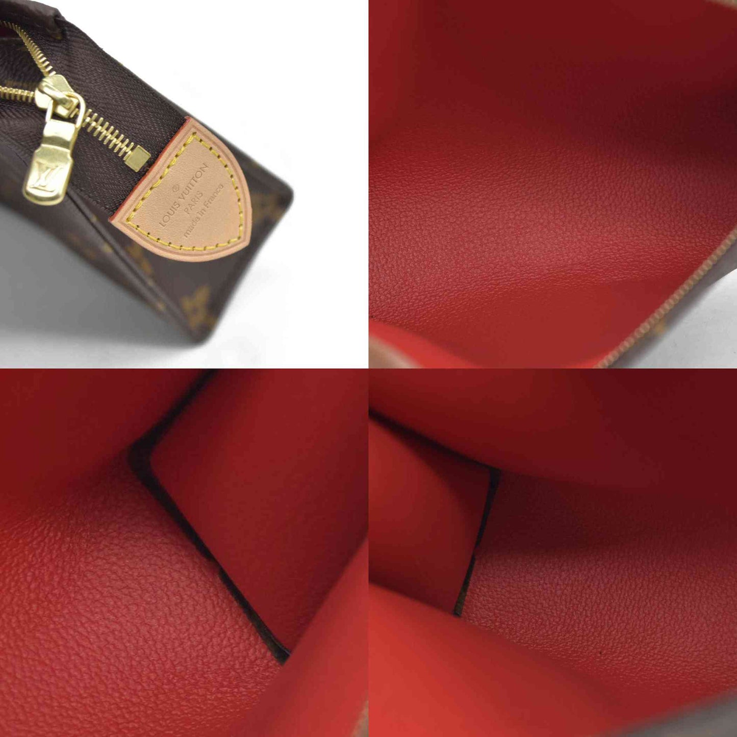 $1690 Louis Vuitton  Monogram Toiletry Pouch 19 Red