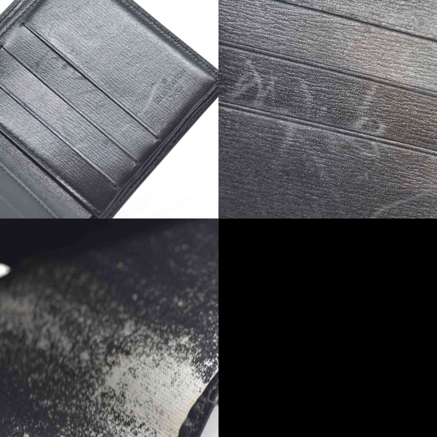 Louis Vuitton Epi PorteBillets 6 Cartes Credit Bifold Wallet Black CA0954