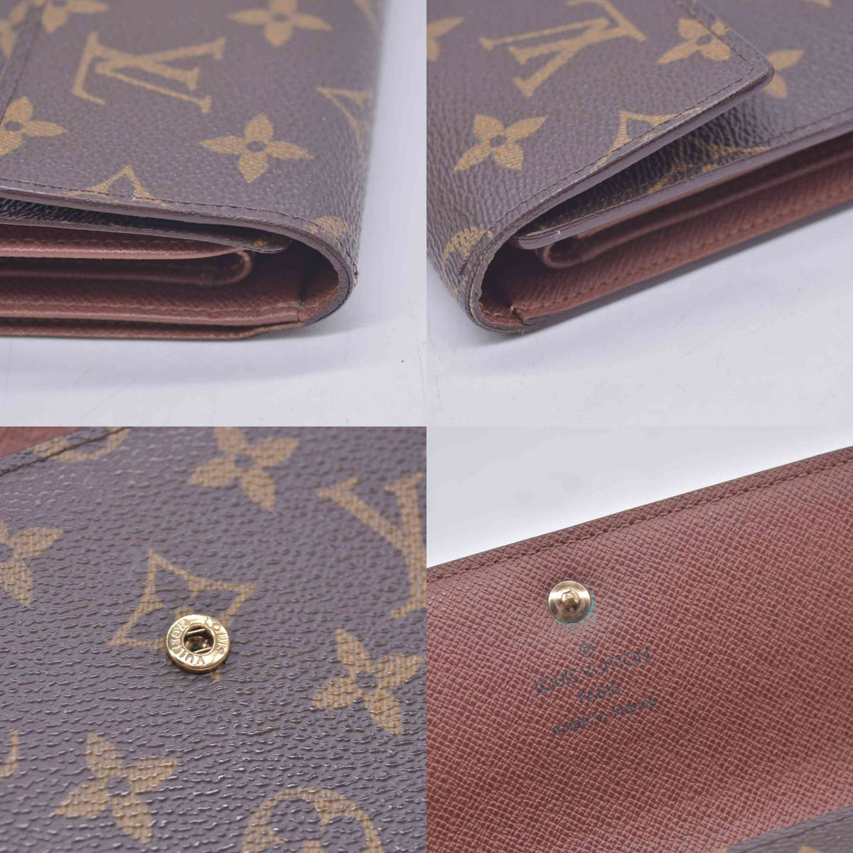 $550 2000 Louis Vuitton Monogram Porte Tresor Etui Papiers Trifold Wallet SP0050 10021012
