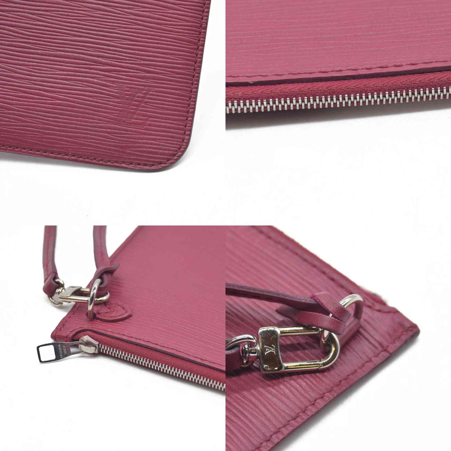 Louis Vuitton Epi Leather Neverfull MM Pochette Fuchsia SR2103