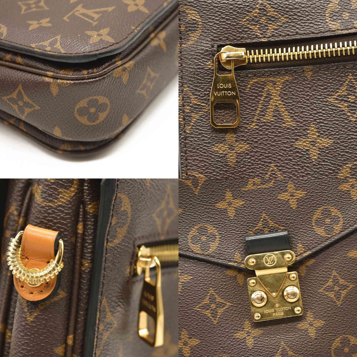 LOUIS VUITTON Monogram Braided Pochette Metis Coquelicot DU3178