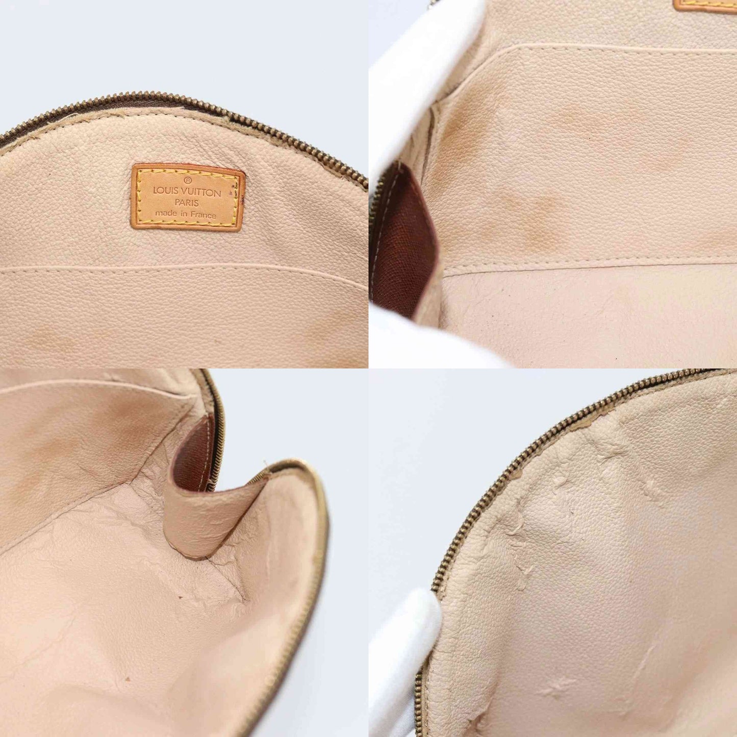 $620 2002 LOUIS VUITTON Monogram Trousse Demi Ronde TH0022